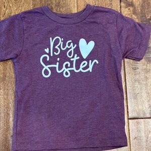 Gildan Purple 'Big Sister' Kids T-Shirt